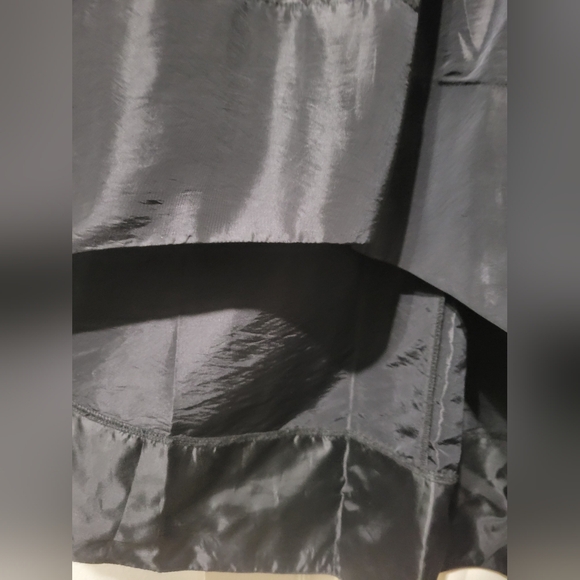 Black High Low Beaded Lace Size 12 Gown - Picture 9 of 13